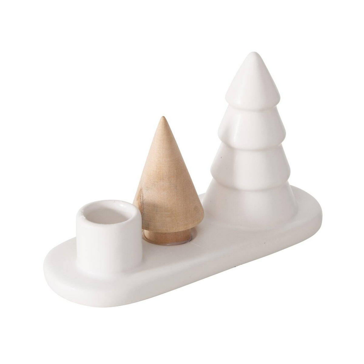 KERZENHALTER Nevia - Weiß, Keramik (5/9/13cm) - Boltze Home