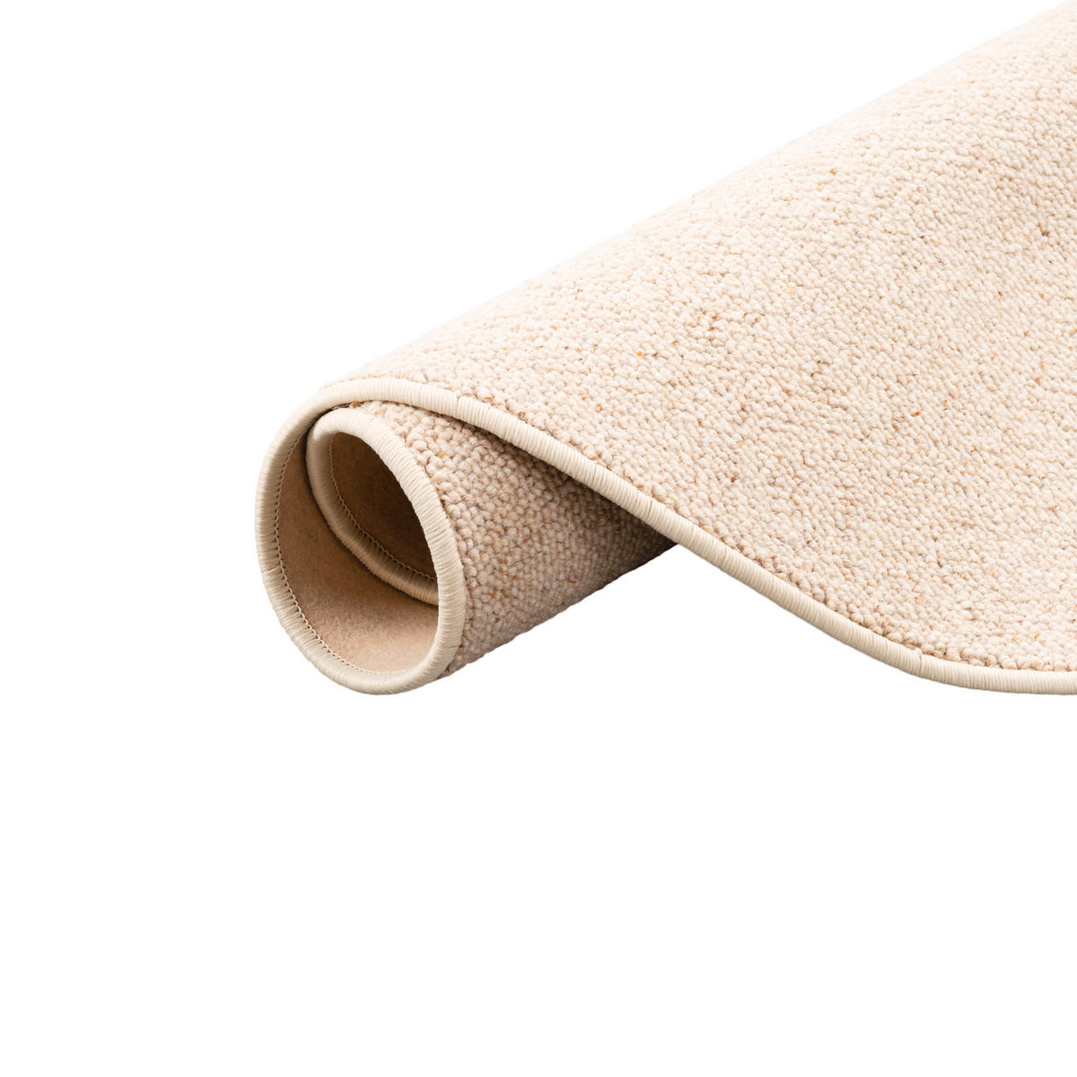 NATUR TEPPICH WOLLE BERBER RUND - Beige, Textil (200/200cm) - Snapstyle
