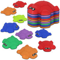 FLUSSSTEINE, 9-tlg. Schildkrötenförmig Balanciersteine für 3-8 Jahre Kinder Bunt - Blau, Kunststoff (31/8.5/32cm) - AIYAPLAY