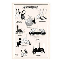 GESCHIRRTUCH Dubout La gourmandise ekrü 48 x 72 cm - Weiß, Textil (48/72cm) - Winkler