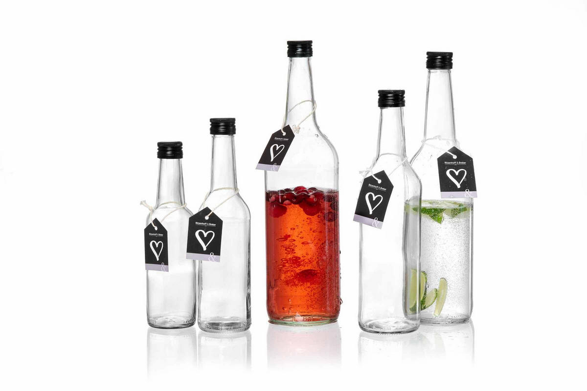 FLASCHEN-SET Mara transparent 5er Set - Transparent, Glas (2/2/2cm) - Ritzenhoff Breker