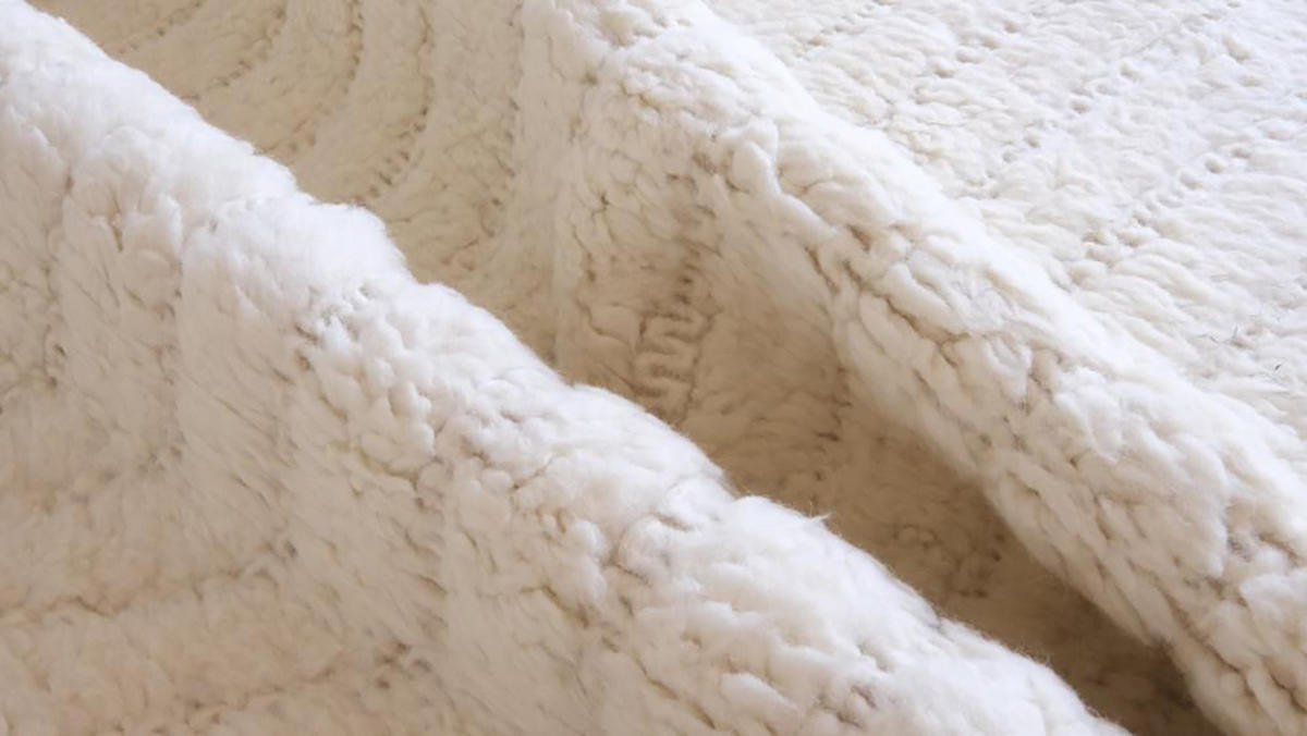 BERBERTEPPICH aus reiner Wolle 240x 256 cm - Weiß, Naturmaterialien (240/256cm) - AFK Living