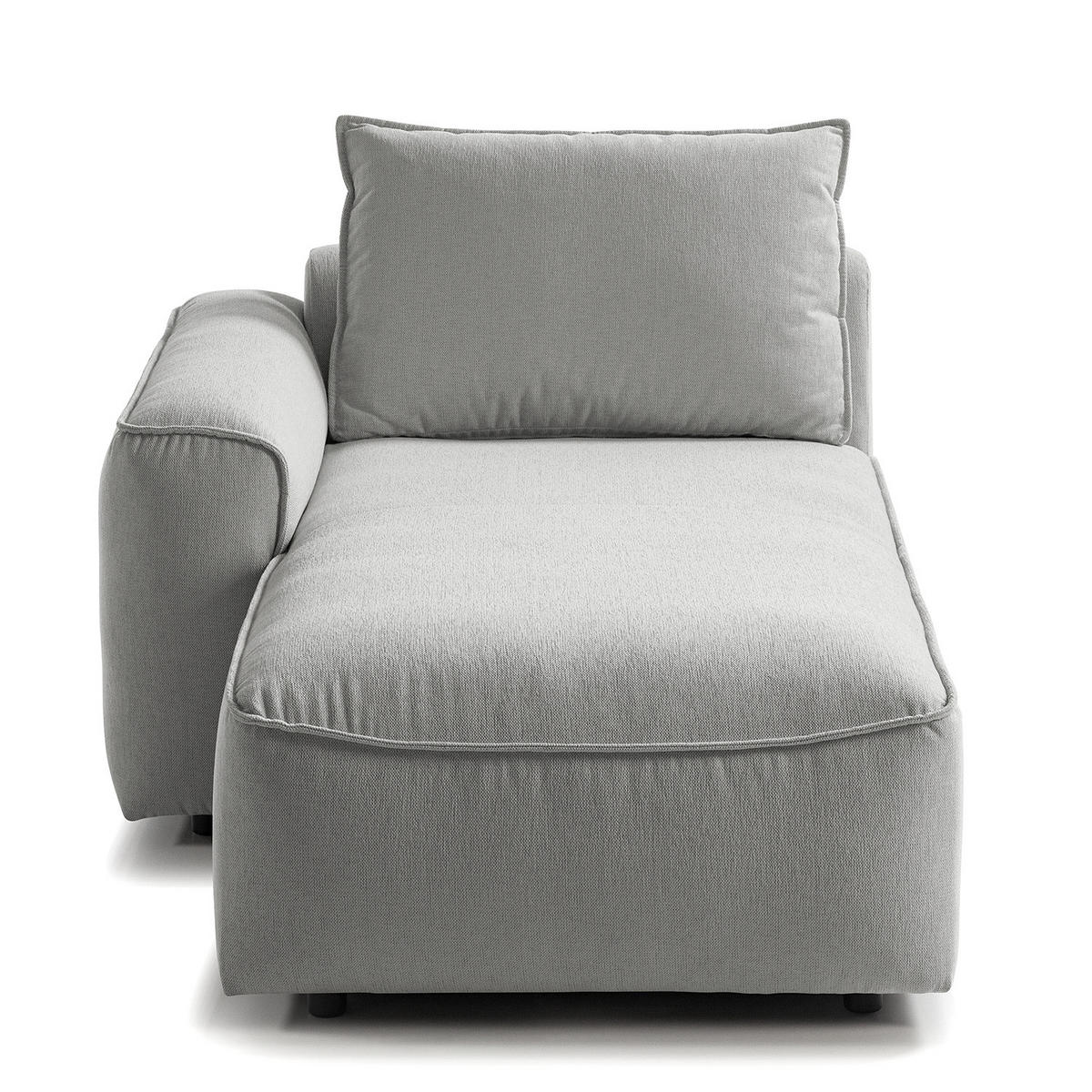 MODULLONGCHAIR - Hellgrau, Holz/Textil (170/82/105cm) - home24