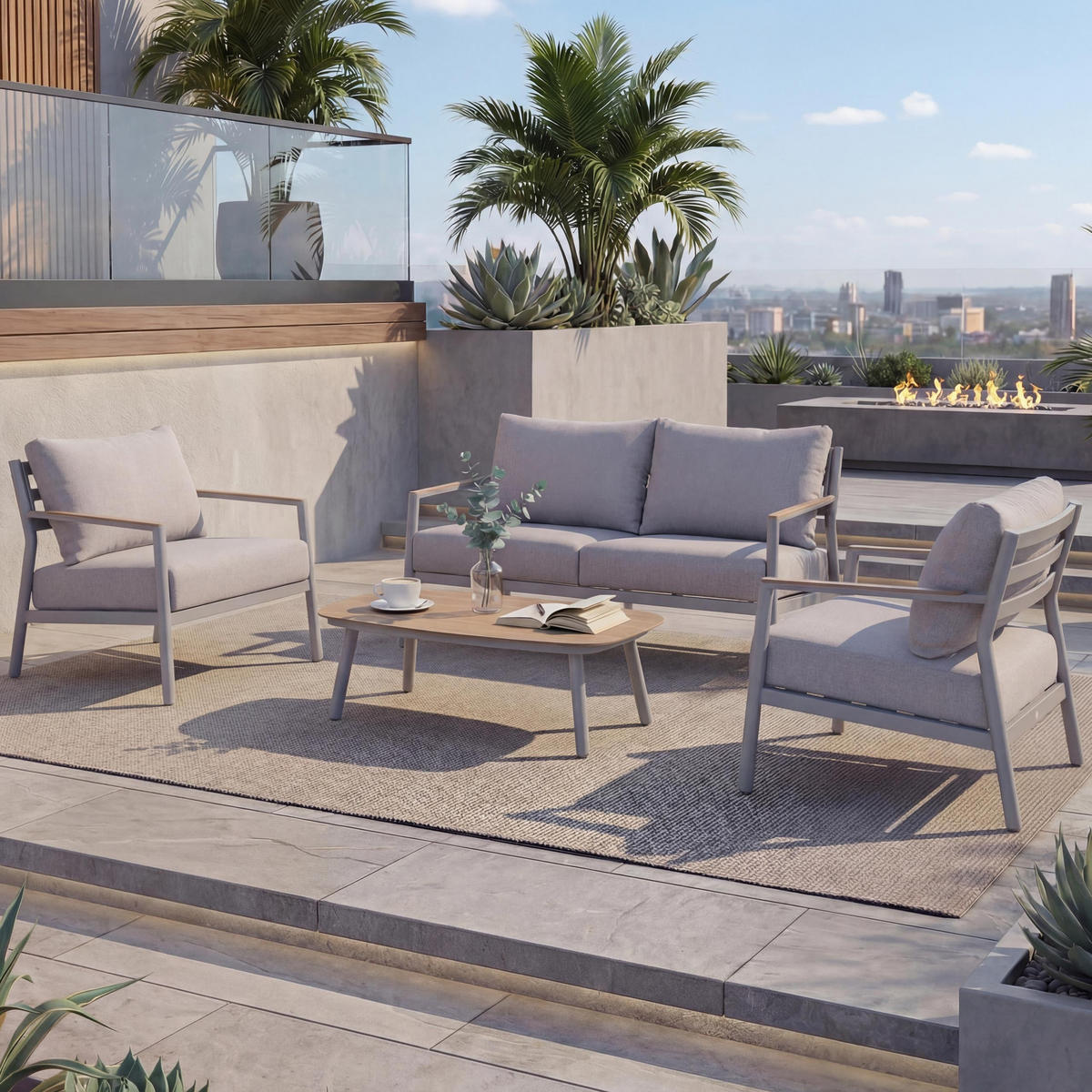 ZAHRADNÍ SADA AU Béžová - béžová, kov - MCW