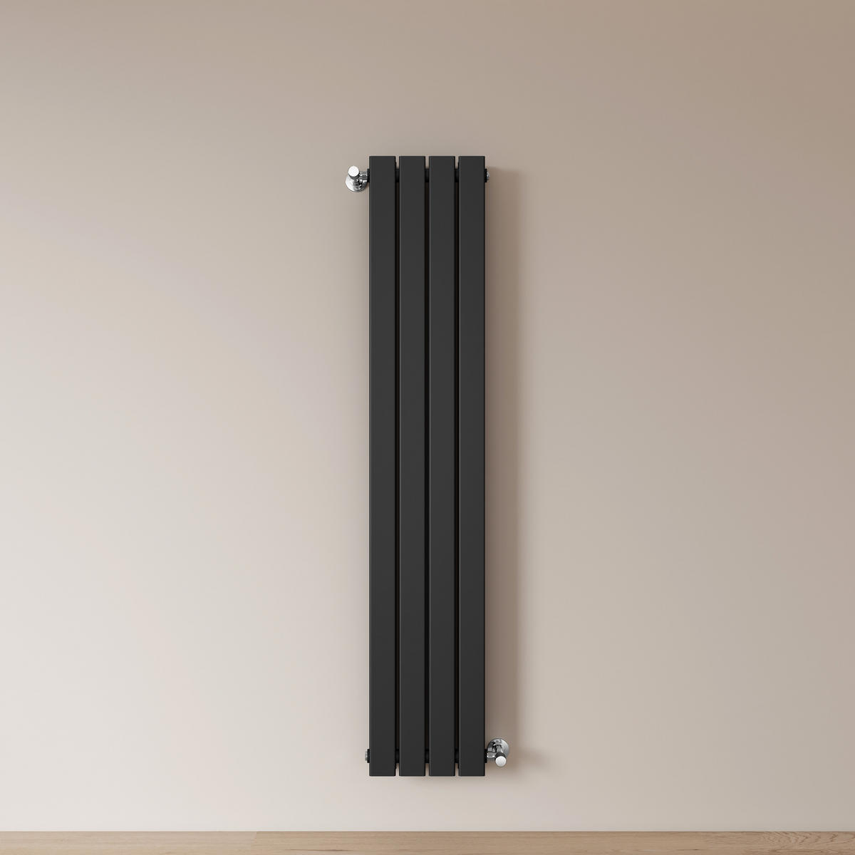 HEIZKÖRPER Flachheizkörper Schwarz 160/30/6,3 cm - Anthrazit, Metall (30/160/6.3cm) - EMKE