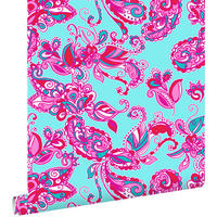 TAPETE funky Blumen und Paisleys 53 cm x 10.05 m - Pink, Papier (53/0.1cm) - ESTAhome