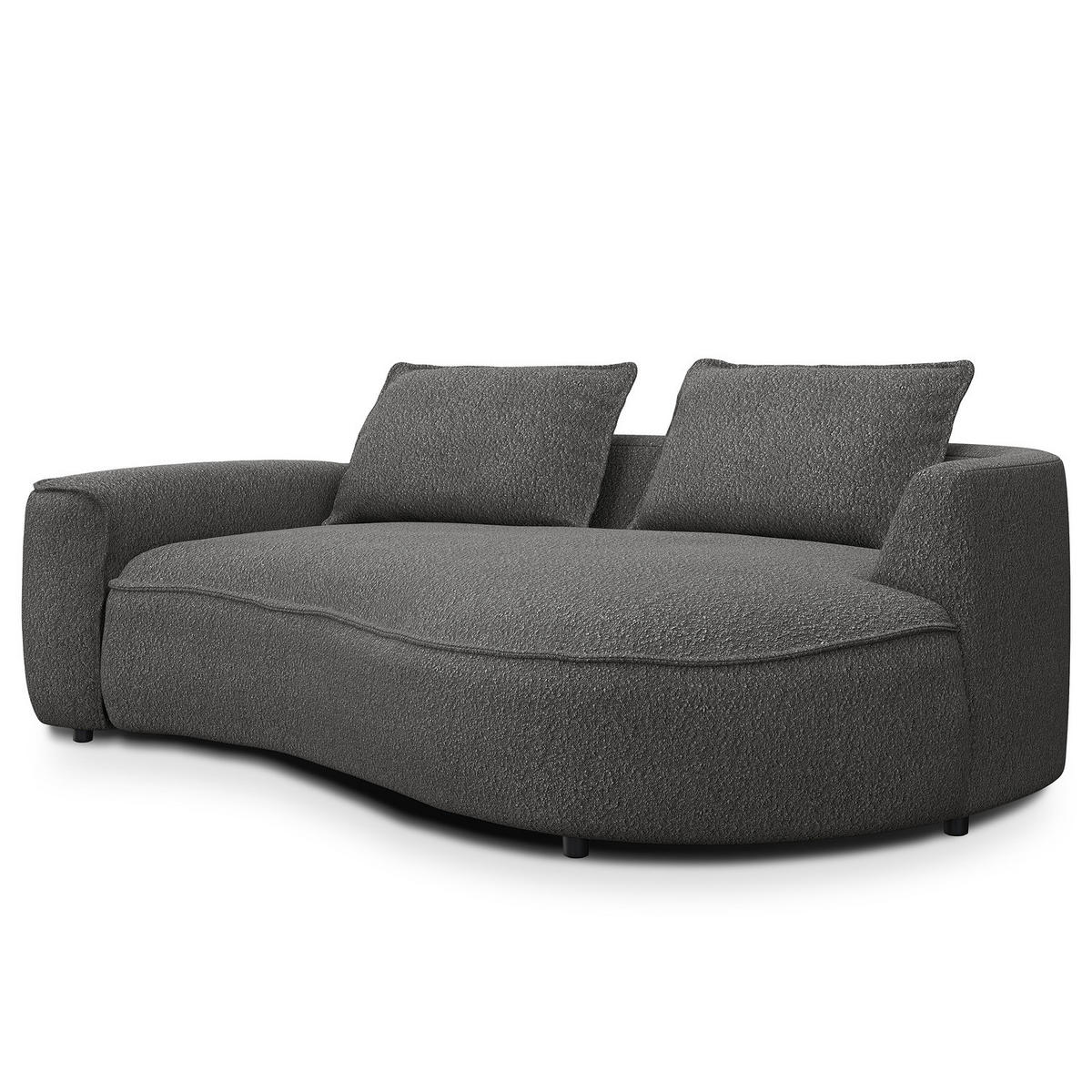 2,5-SITZER SOFA - Grau, Textil (217/82/156cm) - home24
