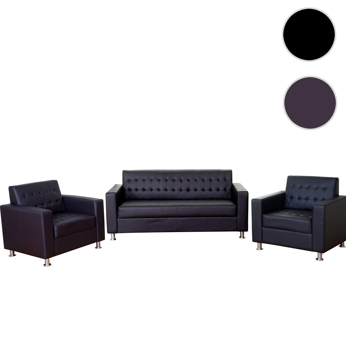 SOFAGARNITUR Dunkelbraun - Dunkelbraun, Textil (89/82/75cm) - MCW