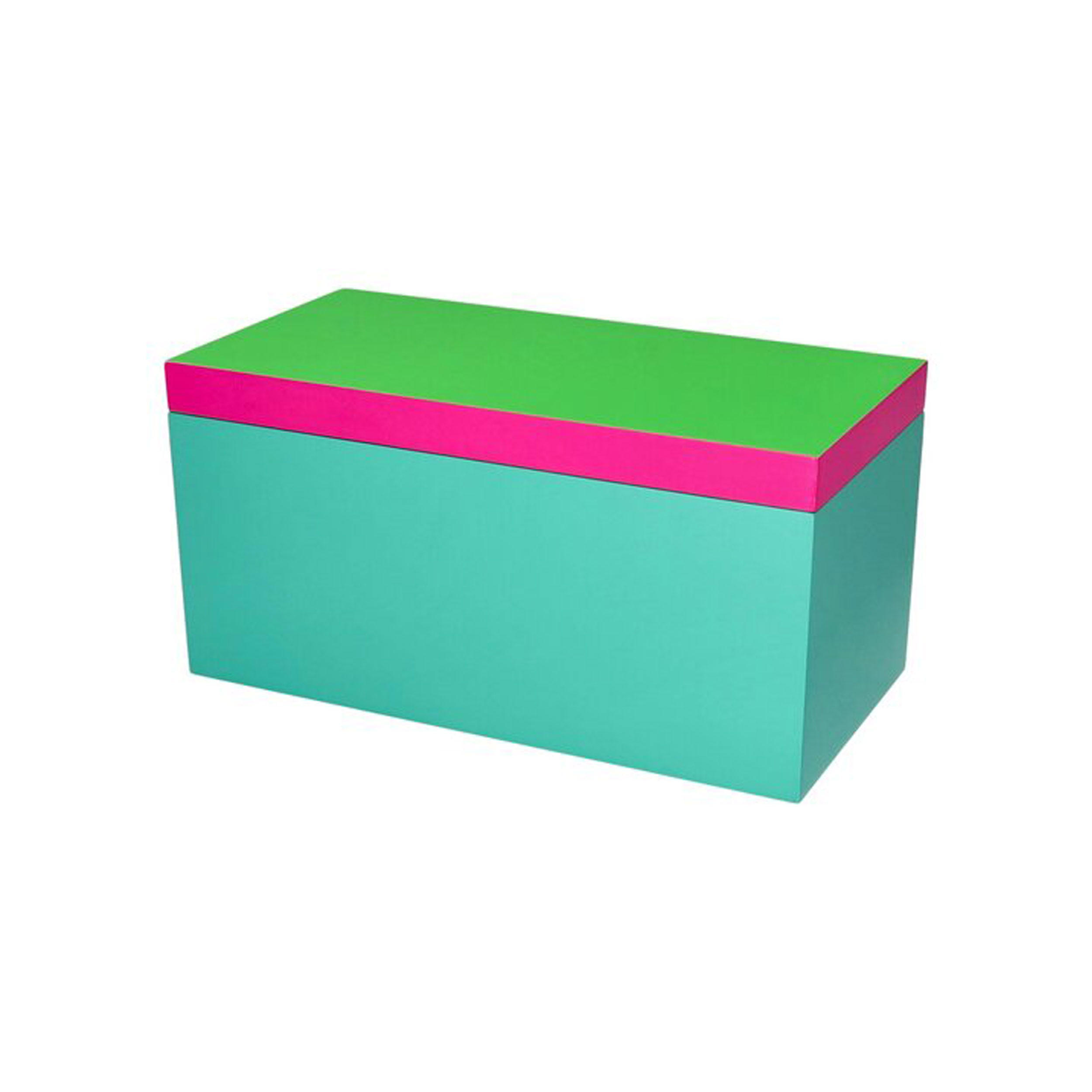 AUFBEWAHRUNGSBOX Neo M, MDF, Neon Grün / Neon Pink / Türkis, 26 x 13 cm - Grün, Holzwerkstoff (14.5/26/14.5cm) - Gift Company