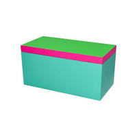 AUFBEWAHRUNGSBOX Neo M, MDF, Neon Grün / Neon Pink / Türkis, 26 x 13 cm - Grün, Holzwerkstoff (14.5/26/14.5cm) - Gift Company