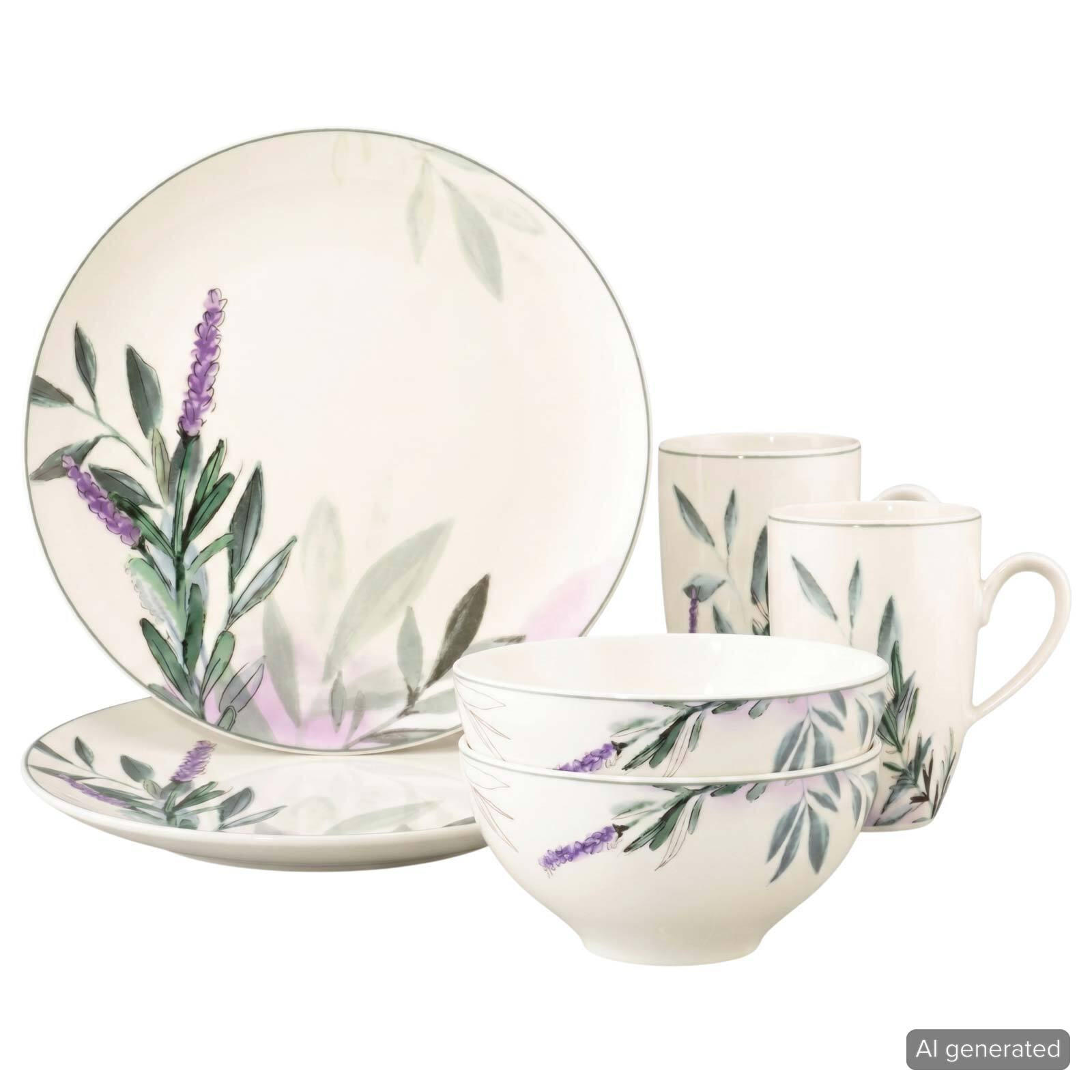FRÜHSTÜCKS-SET Savona Provence bunt-beige 6er Set - Beige/Multicolor, Keramik (2/2/2cm) - Seltmann Weiden