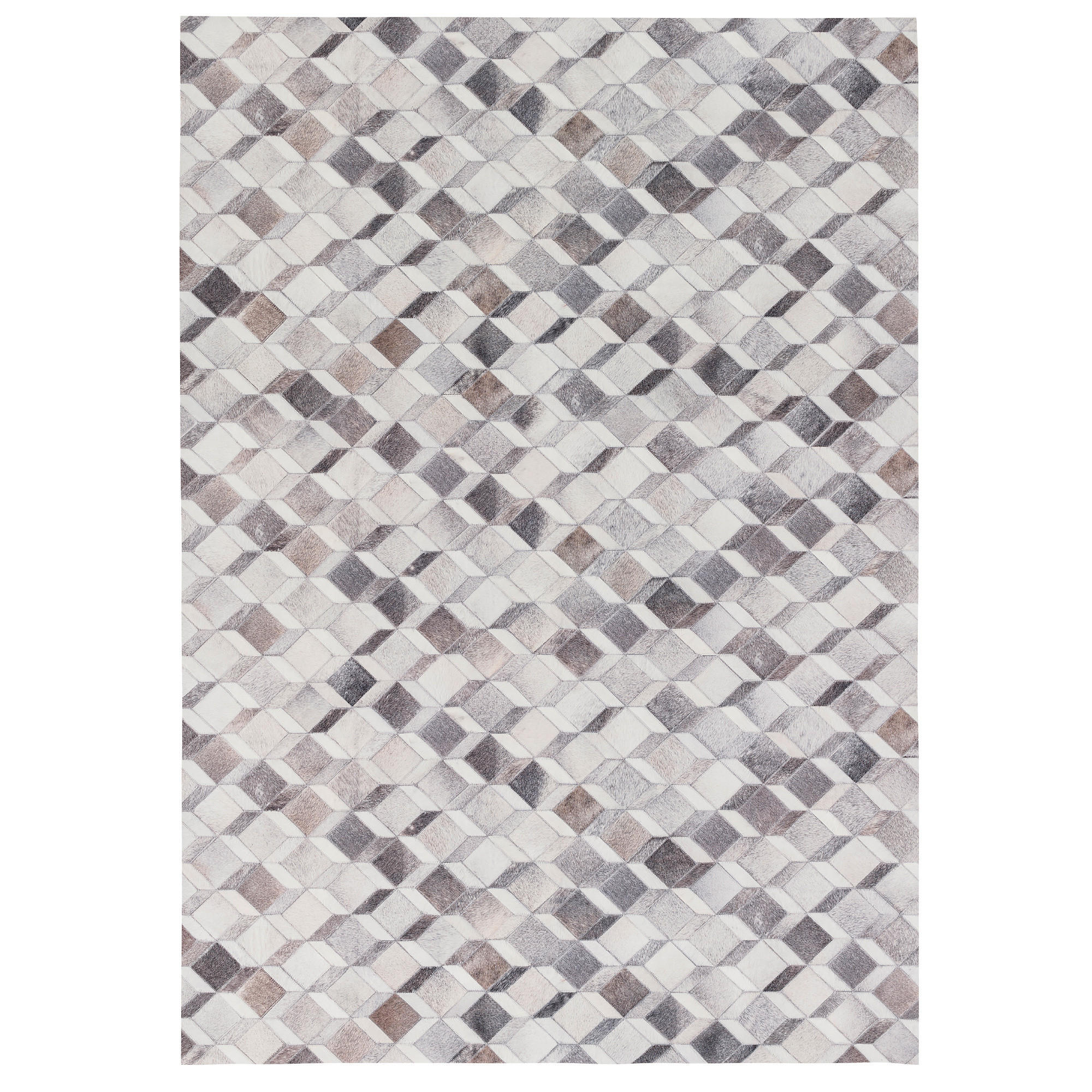 KUNSTFASER PATCHWORK TIERFELL 3D OPTIK - Beige/Grau, Textil (120/160cm) - Pergamon