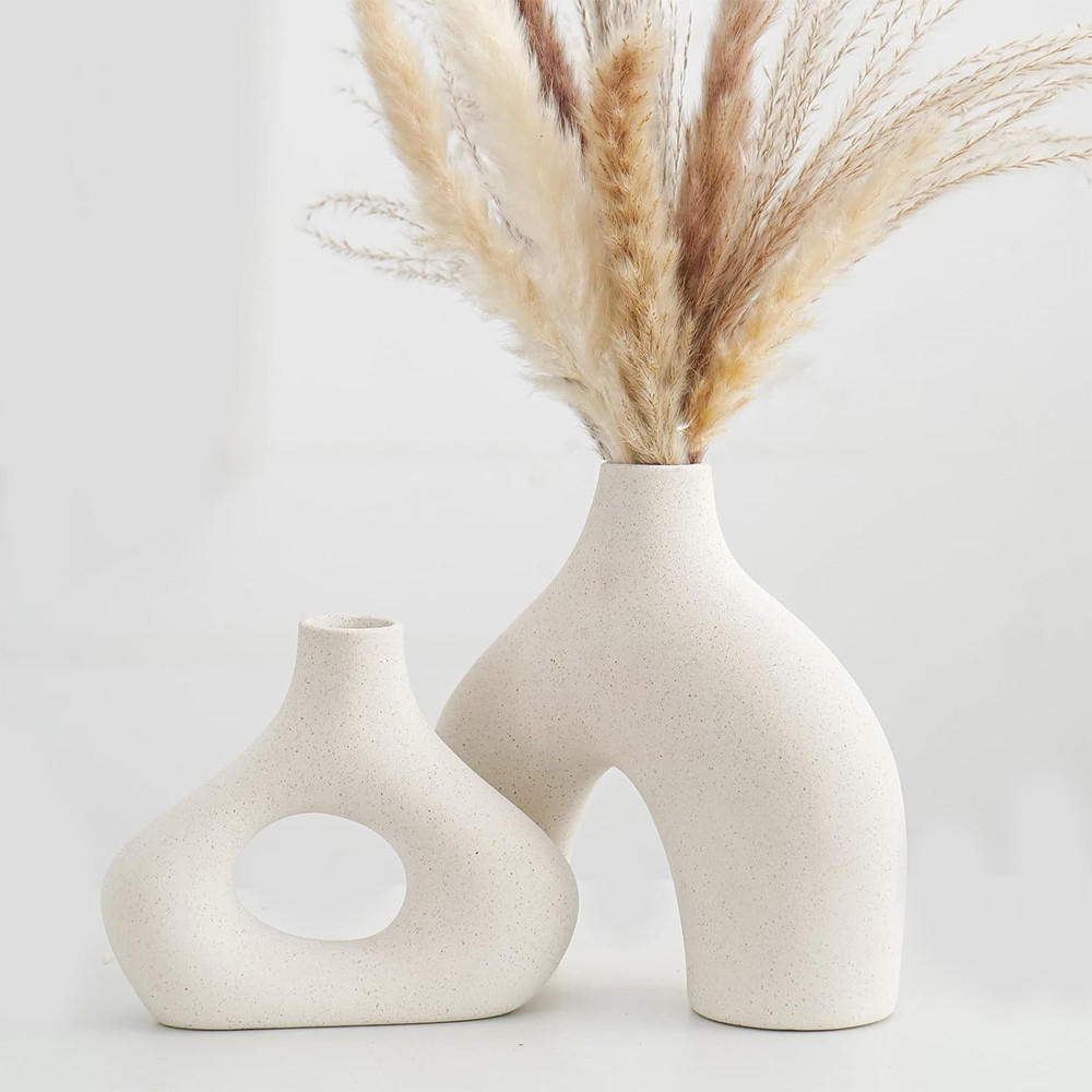 VASE Keramik - Weiß, Keramik (19cm) - LIBRATON