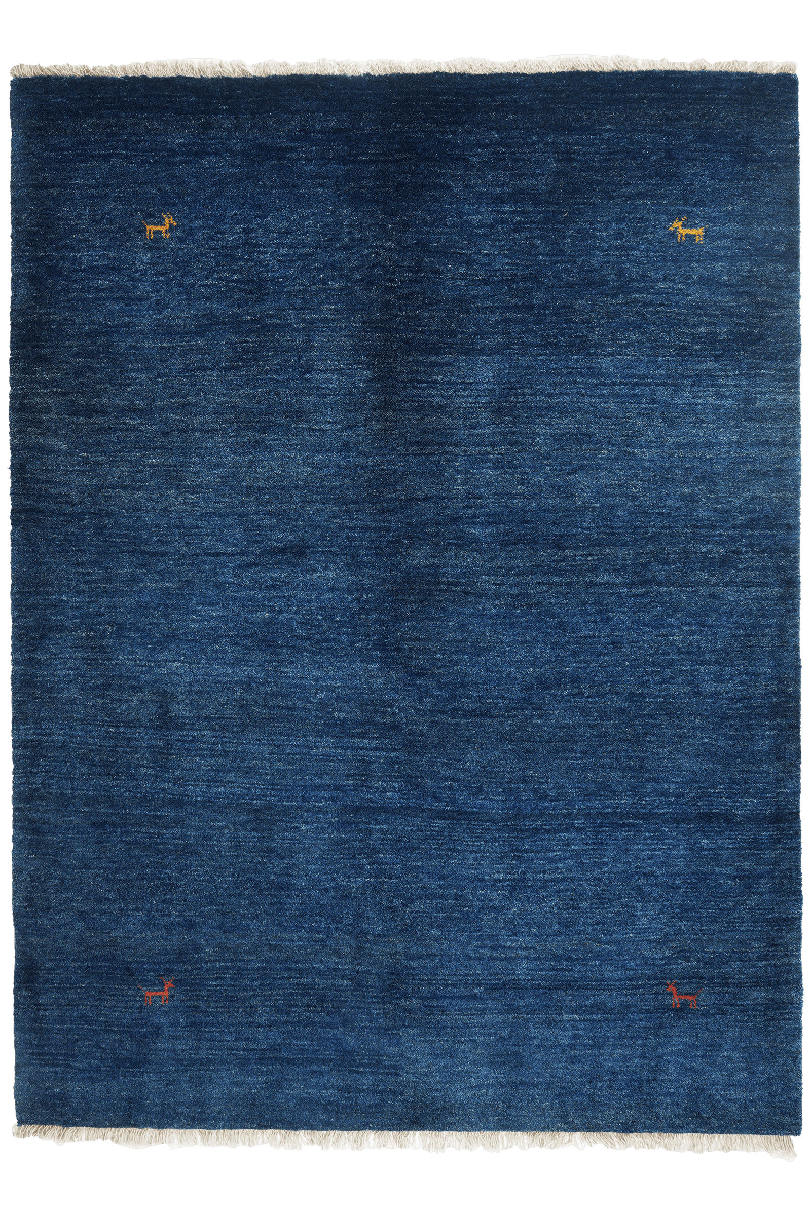 GABBEH-TEPPICH handgeknüpft Blau 205/153 cm Schurwolle - Blau, Textil (153/205cm) - Looma