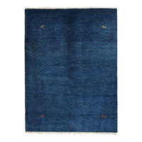 GABBEH-TEPPICH handgeknüpft Blau 205/153 cm Schurwolle - Blau, Textil (153/205cm) - Looma