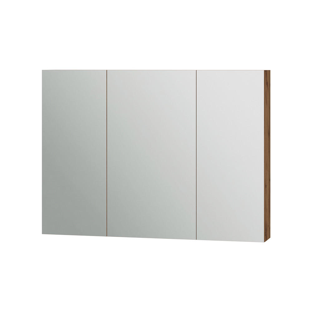 BADSPIEGELSCHRANK Lotta Eiche 99.7 x 73.2 cm mit 3 Türen - Eichefarben, Holzwerkstoff (99.7/73.2/16cm) - Vicco