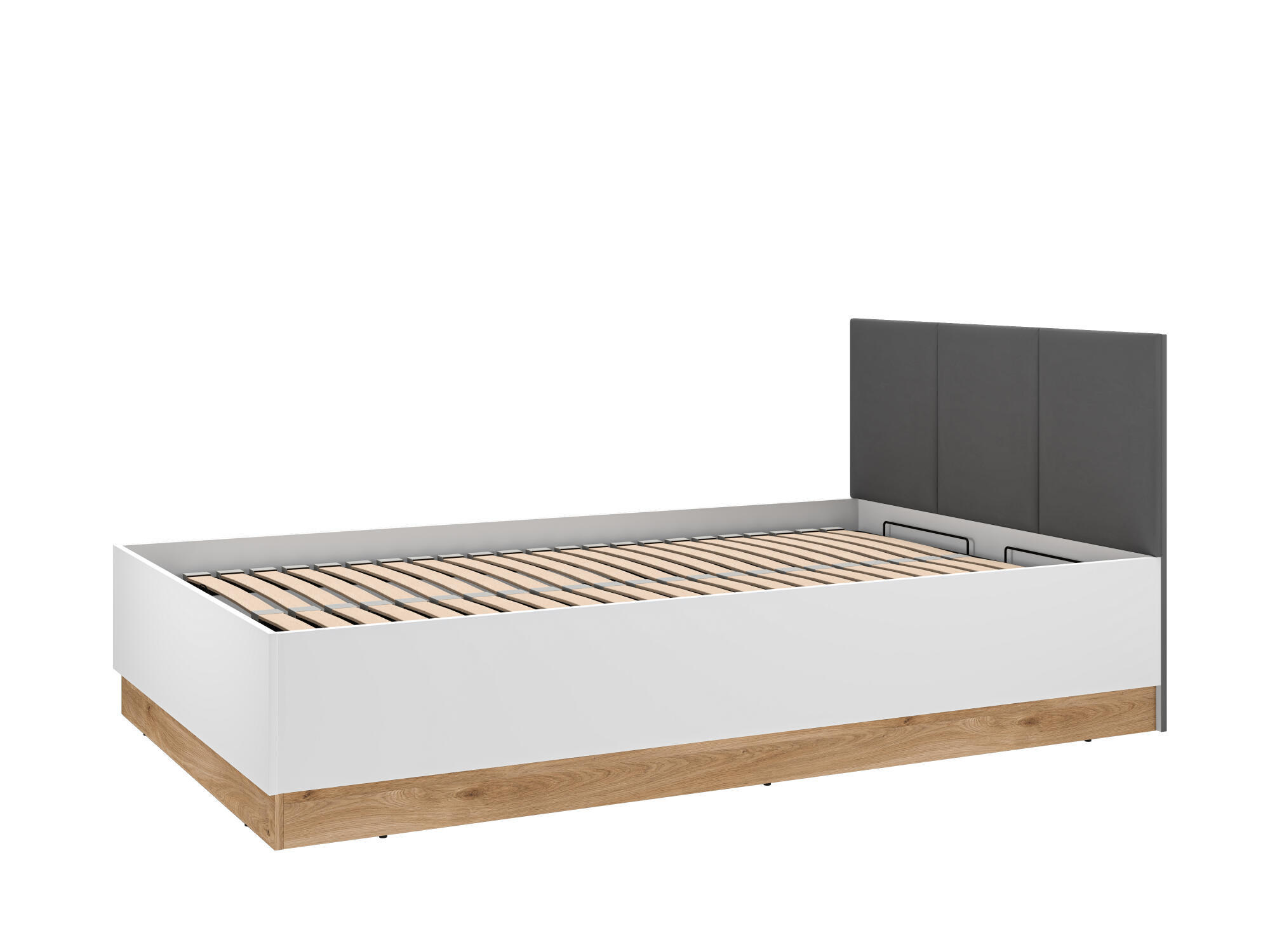 BETTGESTELL TORINO Weiß 126x208x90 cm - Weiß, Holzwerkstoff - FURNLUX