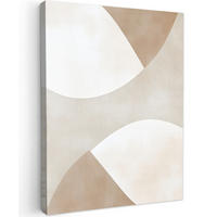 LEINWANDBILD Braun - Japandi - Abstrakt 30x40 cm - Sandfarben, Textil (30/40cm) - MuchoWow