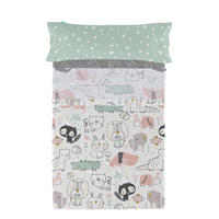 BETTWÄSCHE 2er-Set teiliges best buddies 180x270 cm mehrfarbig - Multicolor, Textil (180/270cm) - Happy Friday