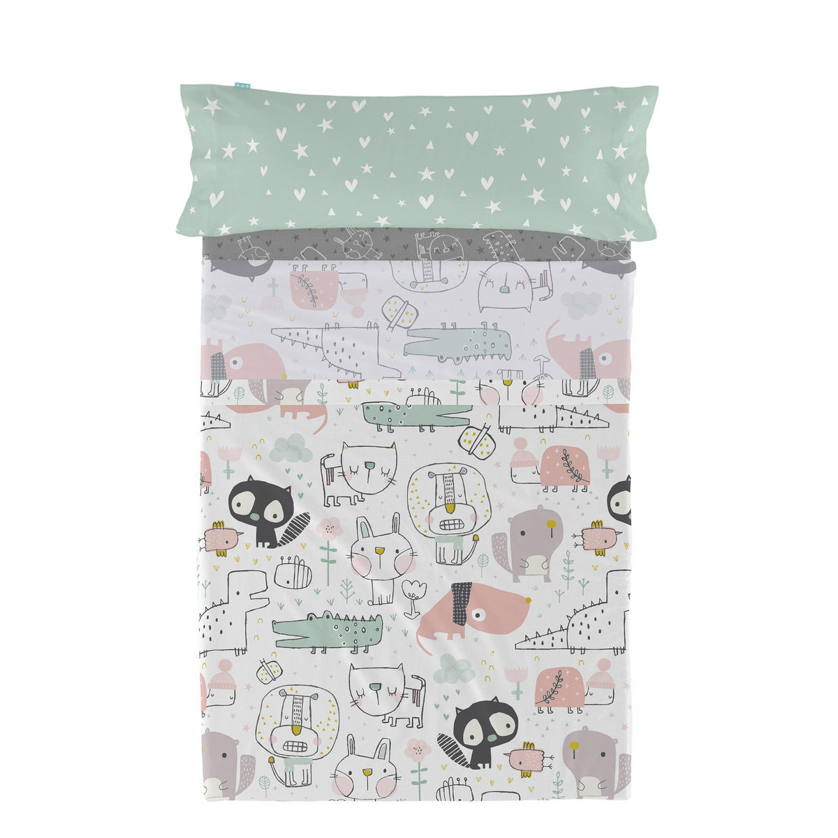 BETTWÄSCHE 2er-Set teiliges best buddies 180x270 cm mehrfarbig - Multicolor, Textil (180/270cm) - Happy Friday