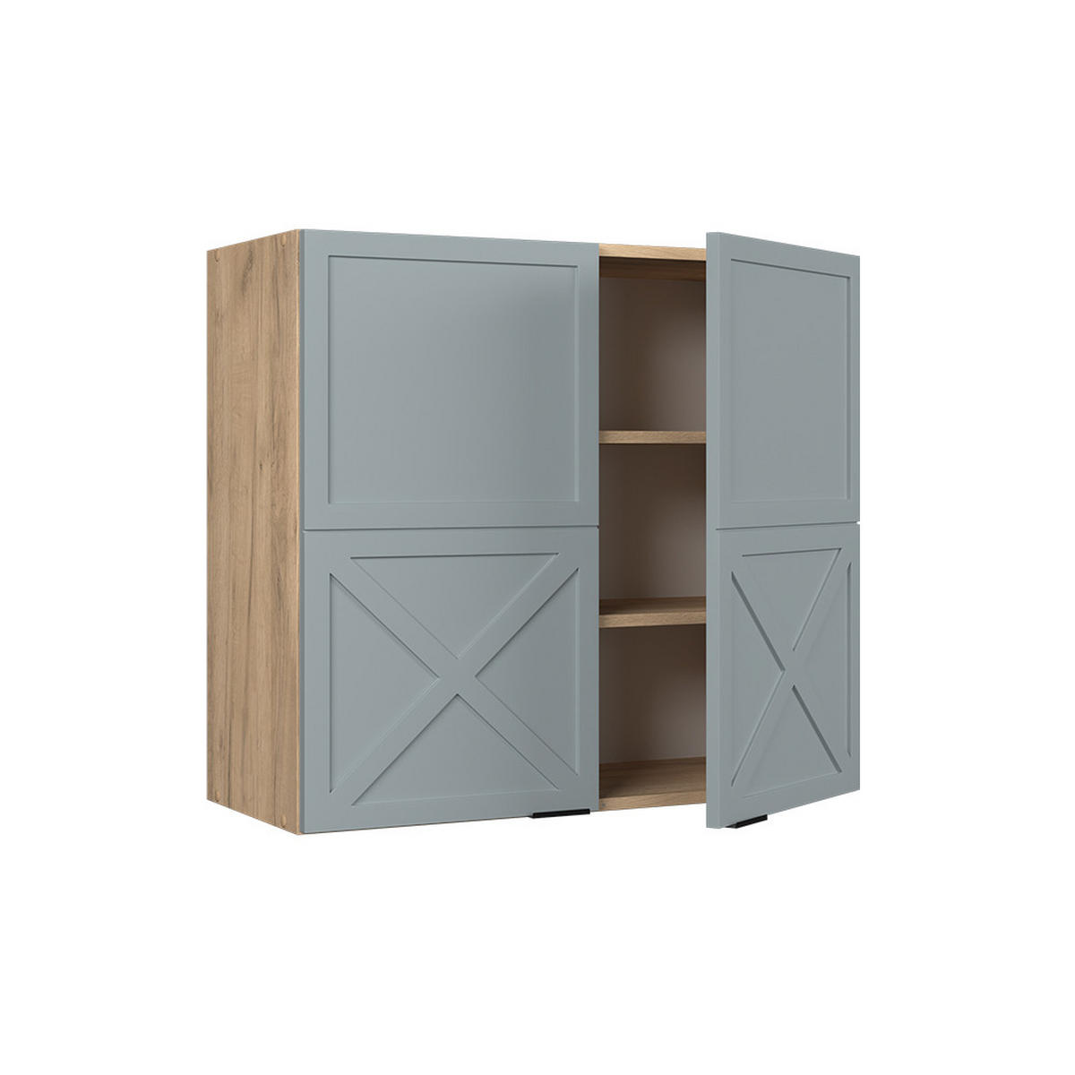 HÄNGESCHRANK Fame-Line Hellblau-grau 80 cm - Honigeiche/Hellblau, Holzwerkstoff (80/72/34.1cm) - Vicco