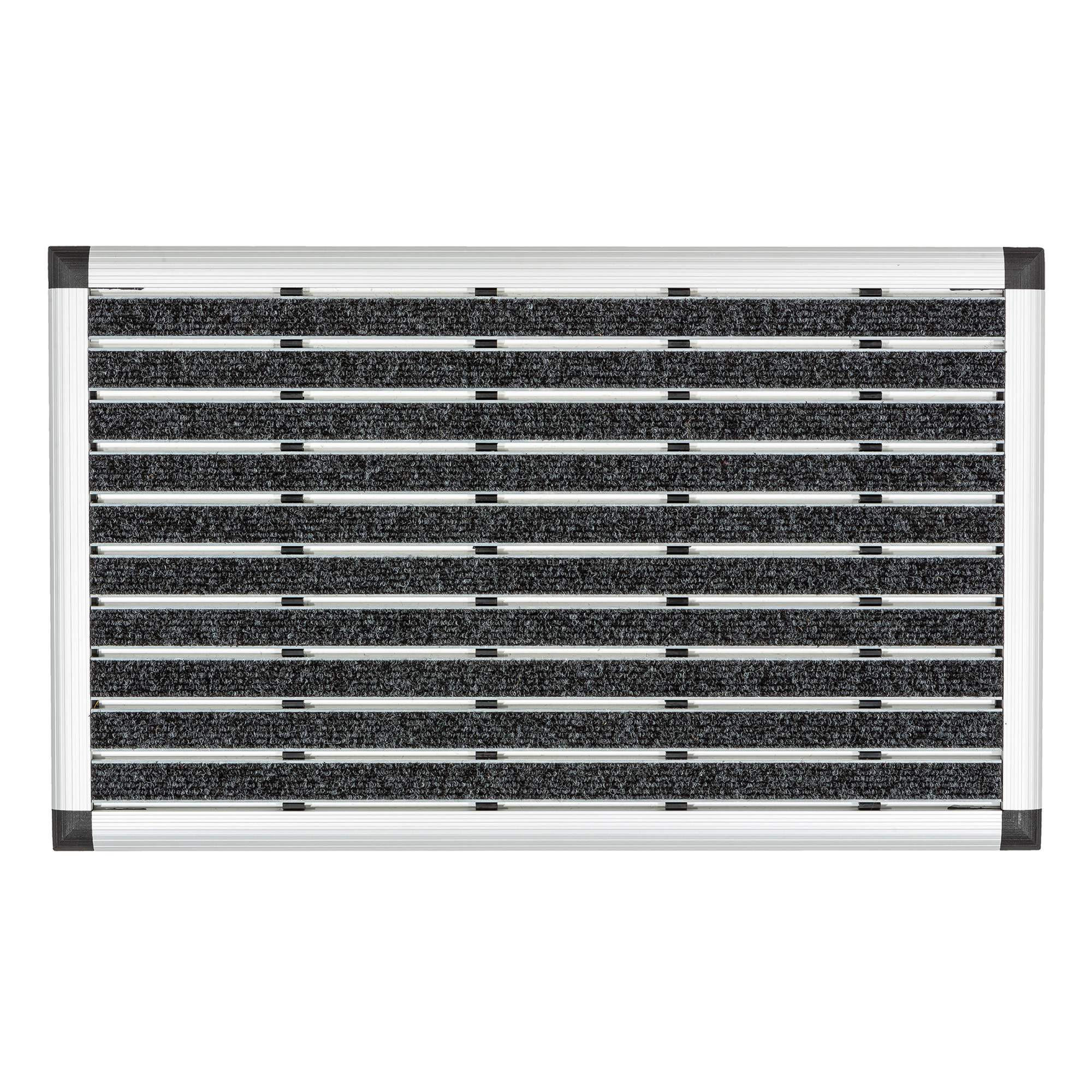 GUMMI-FUSSMATTE MIT ALU KANTE EXCELLENCE MAT - Anthrazit, Metall (40/60cm) - Astra