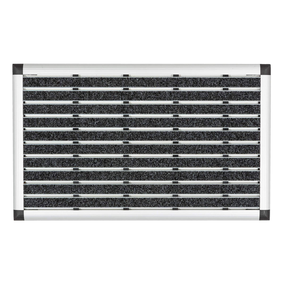 GUMMI-FUSSMATTE MIT ALU KANTE EXCELLENCE MAT - Anthrazit, Metall (45/75cm) - Astra