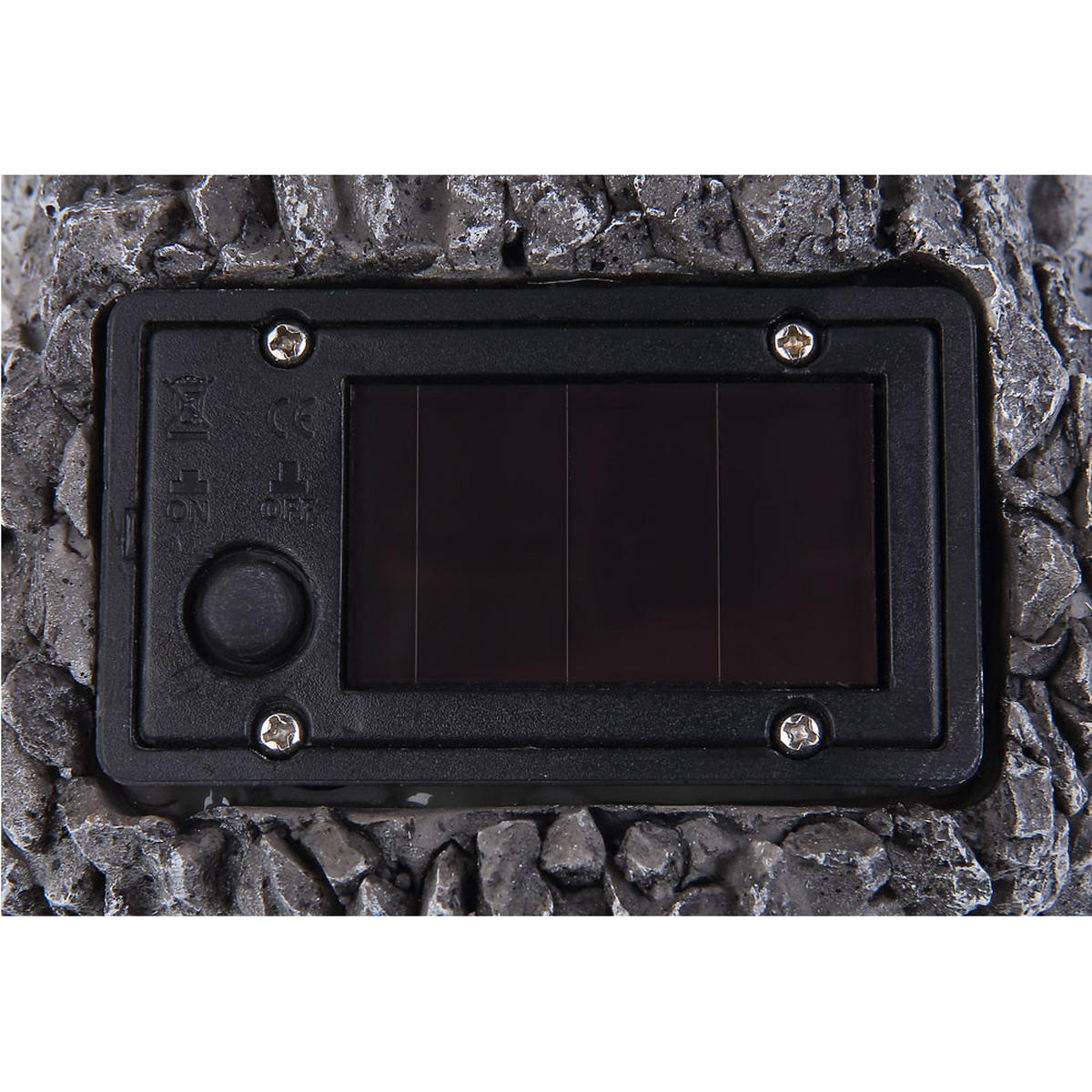 LED AUSSENLEUCHTE Steinoptik Grau 2er Set - Grau, Kunststoff (13.5/11.5/19.5cm) - Globo Lighting