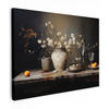 LEINWANDBILD Stilleben - Blumen - Blumenstrauß - Vase - Wein 40x30 cm - Schwarz, Textil (40/30cm) - MuchoWow