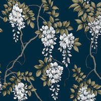 VLIESTAPETE Wisteria Navy - Blau, Papier/Kunststoff (52/1000cm) - Superfresco Easy
