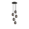 GALERIELEUCHTE Velo 5-flammig Rauch Ø 20cm - Anthrazit/Schwarz, Glas (20/20/20cm) - s.luce