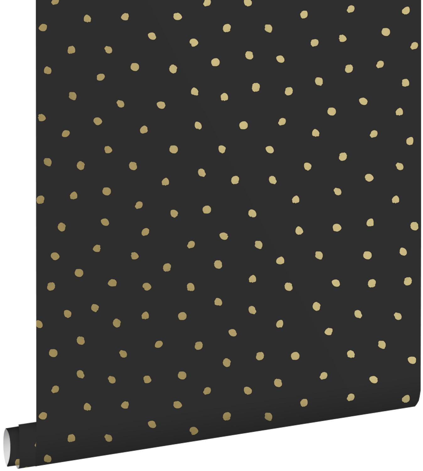 TAPETE Punkte 53 cm x 10.05 m - Schwarz, Papier (53/1000cm) - ESTAhome