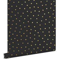 TAPETE Punkte 53 cm x 10.05 m - Schwarz, Papier (53/1000cm) - ESTAhome