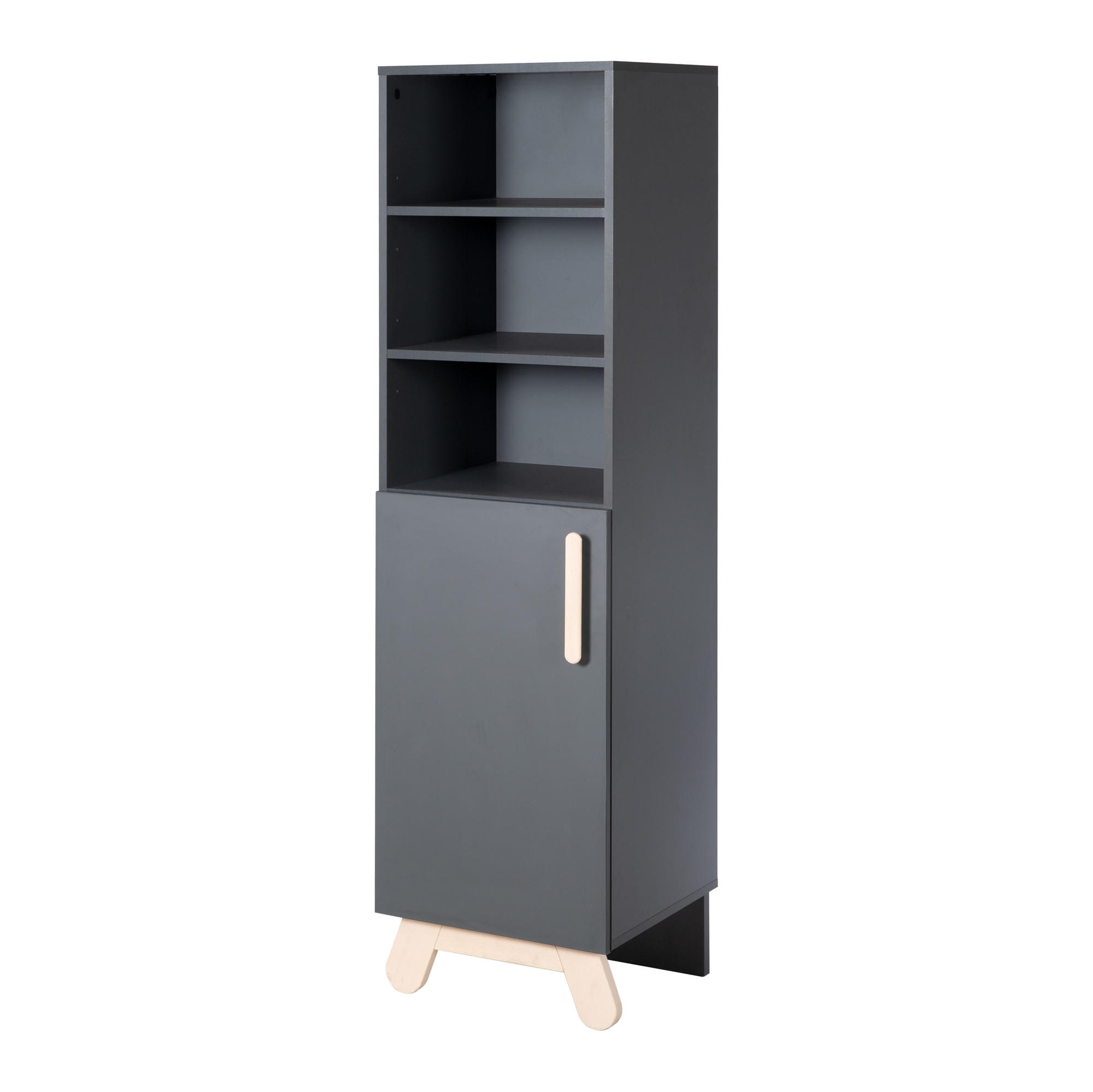 STANDREGAL Jara - Anthrazit, Holzwerkstoff (45/166.5/43cm) - Roba