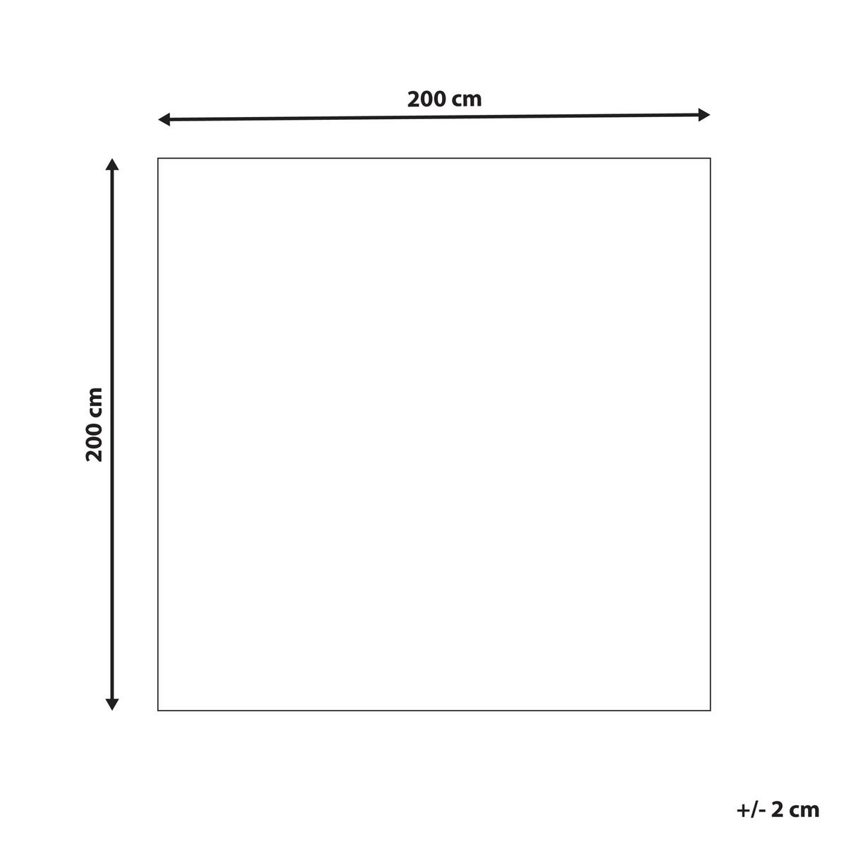 KURZFLOR-TEPPICH Ercis 200/200 cm - Multicolor, Naturmaterialen (200/200cm) - Beliani