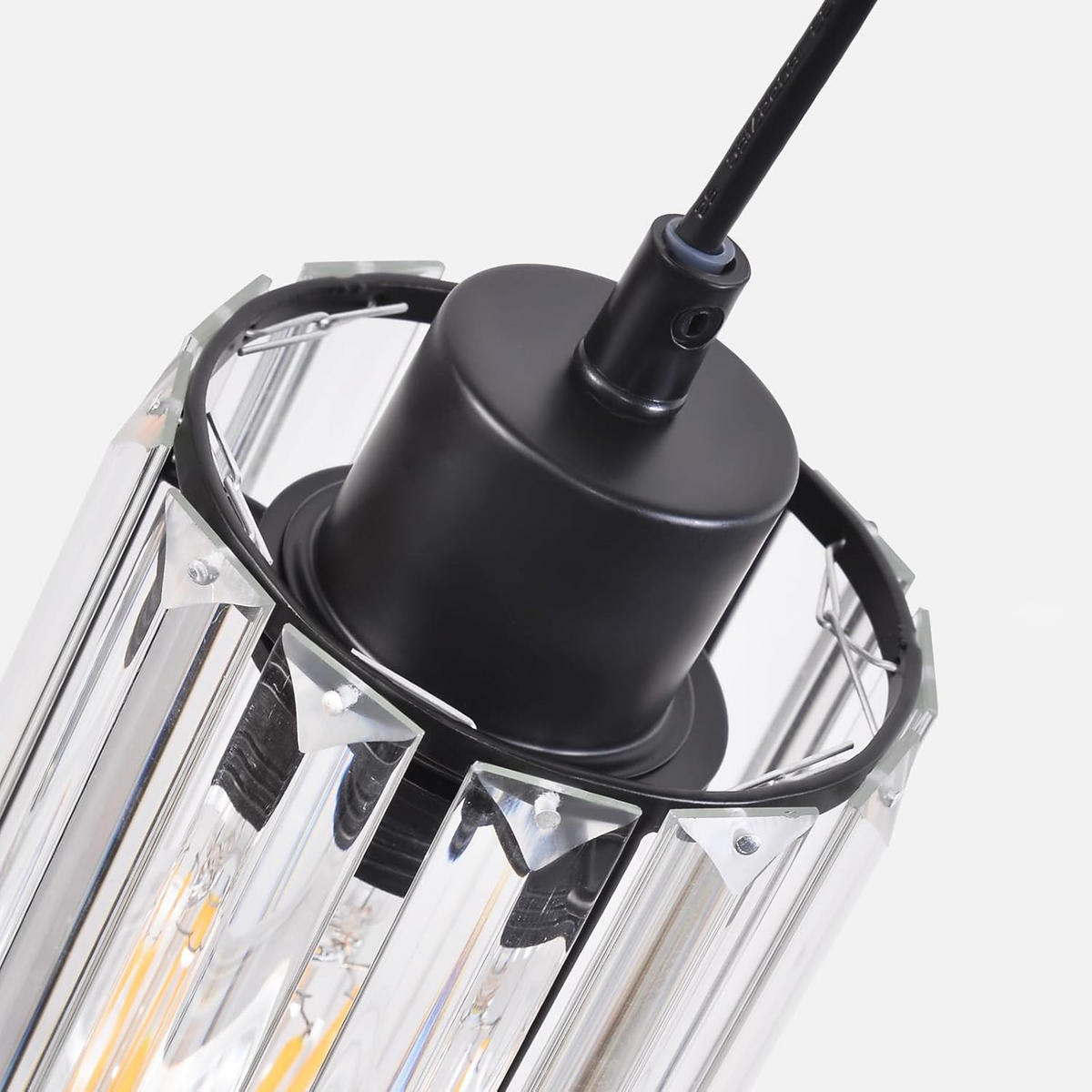 KRONLEUCHTER Flamgard 20.0/10.5/140.0 cm - Schwarz, Metall (140/20/10.5cm) - ZMH