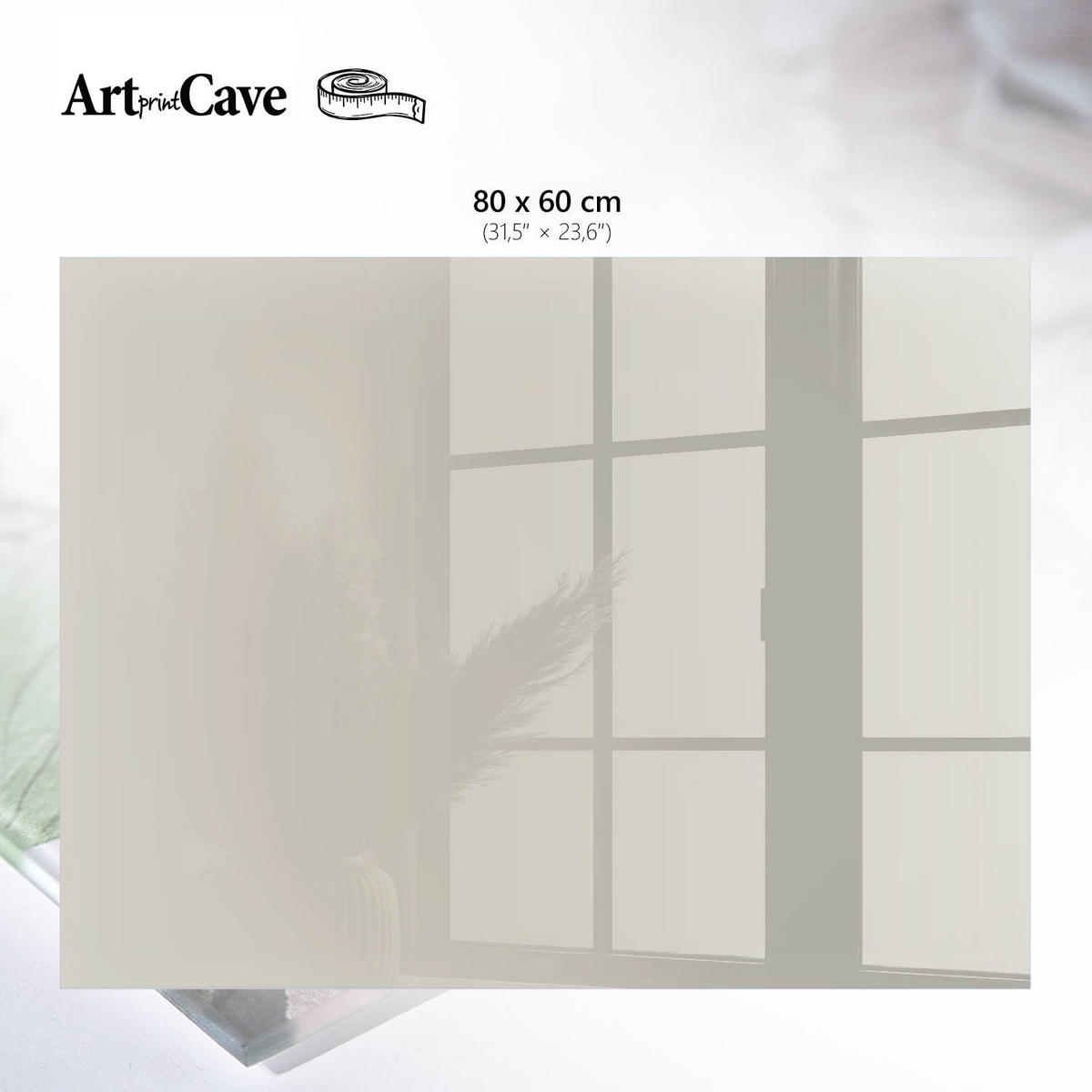 GLASPLATTE 80x60 cm – Warmer Stein - Blau, Glas (0.4/80/60cm) - ArtPrintCave