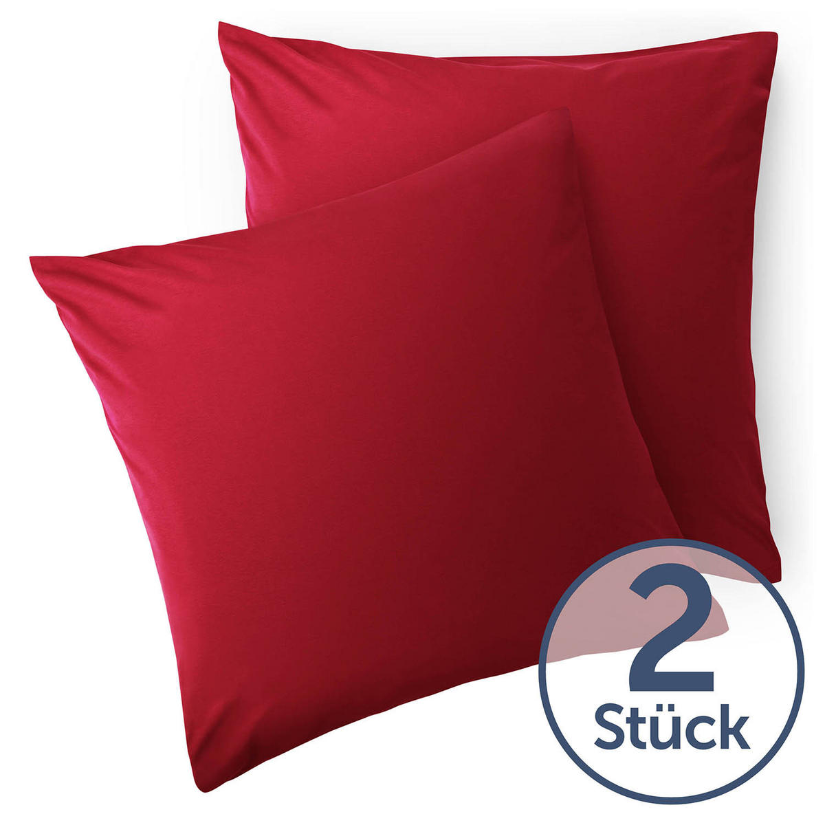 KISSENBEZUG Ellen 50/50 cm, 2er-Set, Rot - Rot, Textil (50/50cm) - Blumtal
