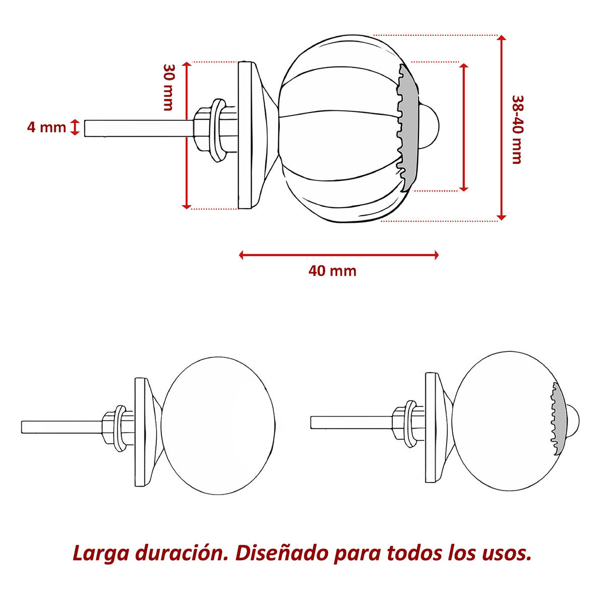 KERAMIKKNÖPFEN Set mit 12 schwarz-goldenen Mandala Keramikknöpfen 40 mm Durchmesser - Goldfarben, Keramik (4/4/6.9cm) - Nacnic