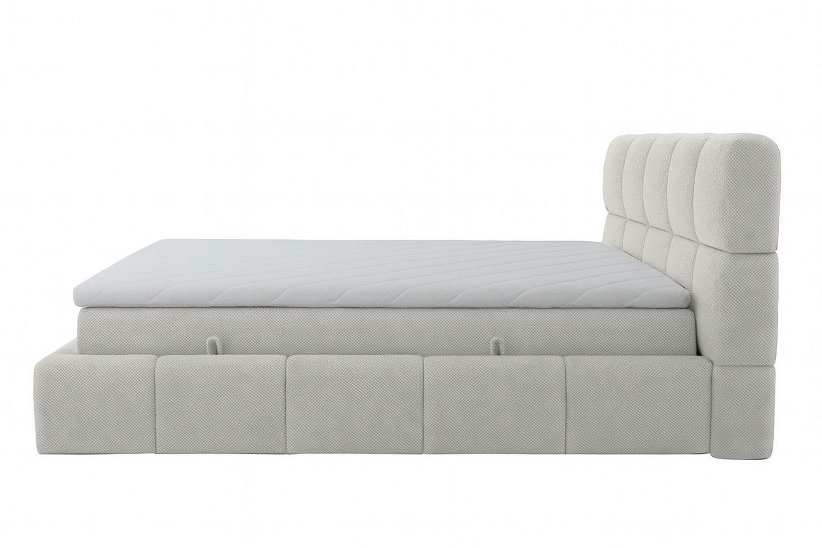 BOXSPRINGBETT AURA mit Topper und Bettkasten, Creme, H3 Bonell, 160x200 cm - Creme, Textil (160/200cm) - KS Home Concept