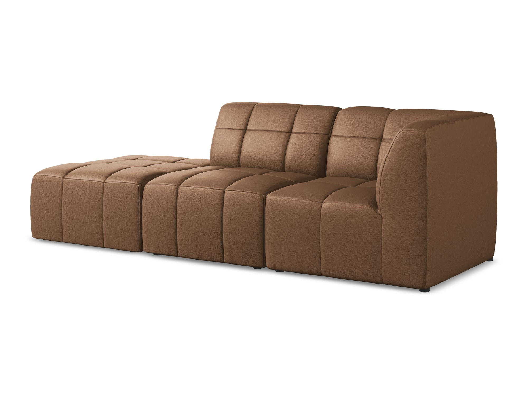 ECKSOFA Links Kunstleder Braun - Schwarz/Mokka, Holzwerkstoff/Kunststoff (240/90cm) - Makamii