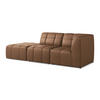 ECKSOFA Links Kunstleder Braun - Schwarz/Mokka, Holzwerkstoff/Kunststoff (240/90cm) - Makamii
