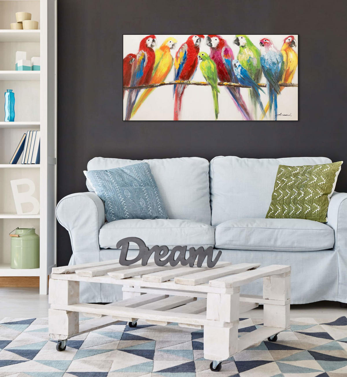 ACRYLBILD HANDGEMALT 120/60 cm - Multicolor, Holz/Textil (120/60cm) - KUNSTLOFT