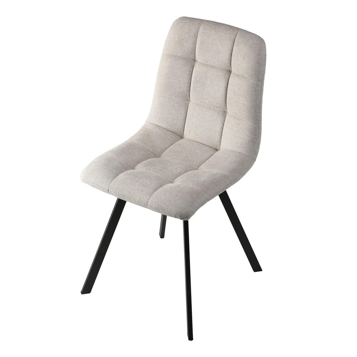 4ER-SET gepolsterte Stühle Chilli 86/55/45 cm - Beige, Holzwerkstoff (46/87/66cm) - Calicosy