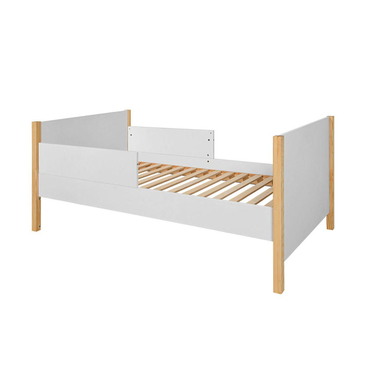GITTERBETT 70/140 Juliette Weiß und Holz - Weiß, Holzwerkstoff (70/140cm) - Petits-meubles