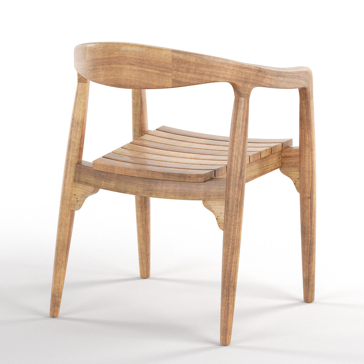 MASSIVER GARTENSTUHL - 2er-Set - Teak massiv - Braun - Teakfarben, Holz (58/79/57cm) - home24