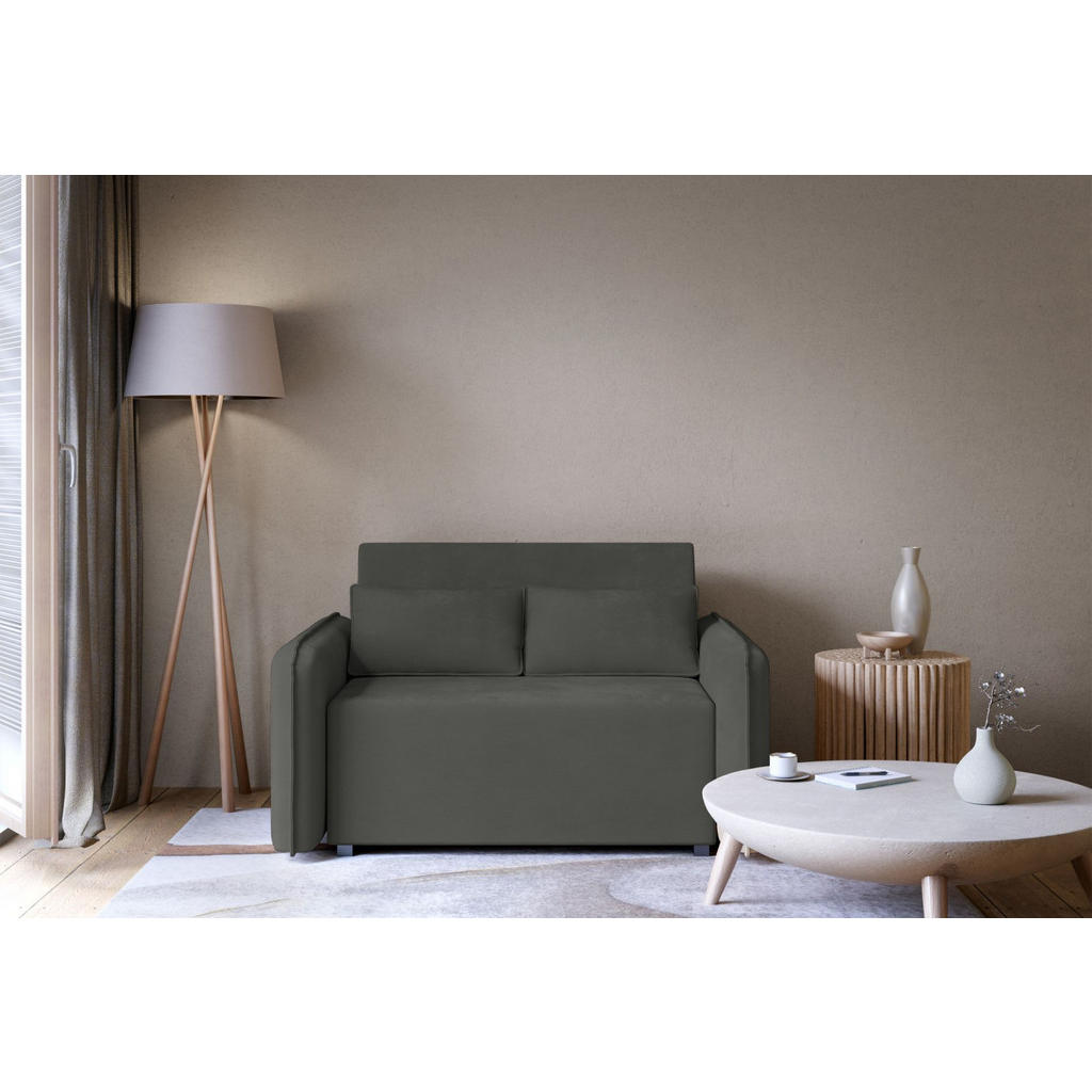 Thumbnail - Selsey 2-Sitzer, Schwarz, Textil, 144x85x124 cm, Wohnzimmer, Sofas & Couches, Schlafsofas