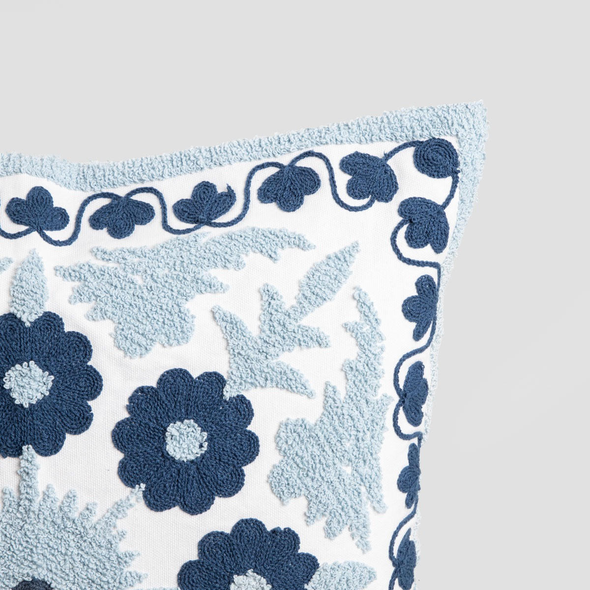 KOPFKISSENBEZUG Ganti dunkelblau 45/45 cm - Dunkelblau, Textil (45/45cm) - Homla