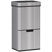 MÜLLTRENNER mit Sensor Silber 72 L 42/30/81 cm - Multicolor, Metall (42/81/30cm)