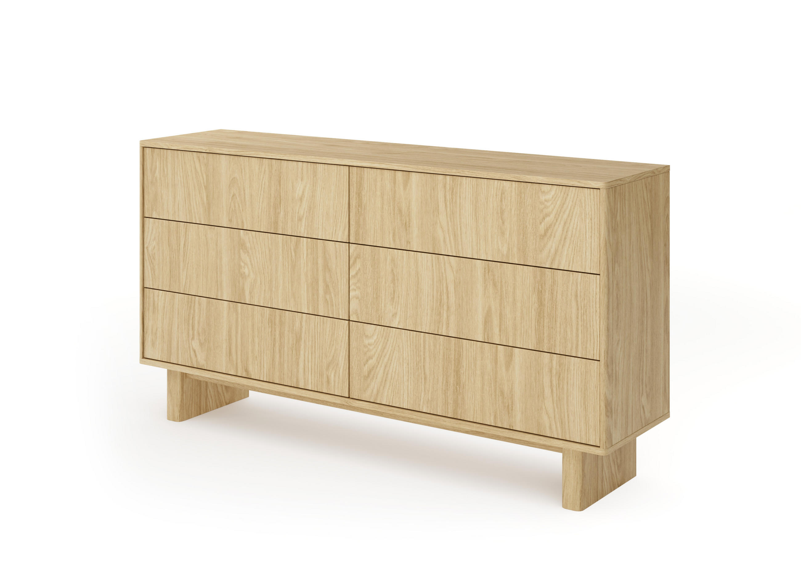 KOMMODE: geölte Eiche, 153,5 x 82,6 x 38,1 cm - Eichefarben, Holzwerkstoff (153.5/82.6/38.1cm) - 3XE LIVING